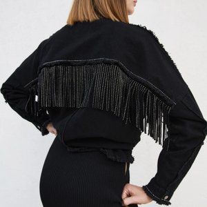 Zara Shiny Fringe Jacket